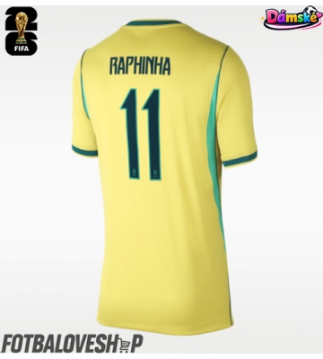 Brazílie Raphinha Belloli #11 Dámské Domácí Dres MS 2026 Krátký Rukáv
